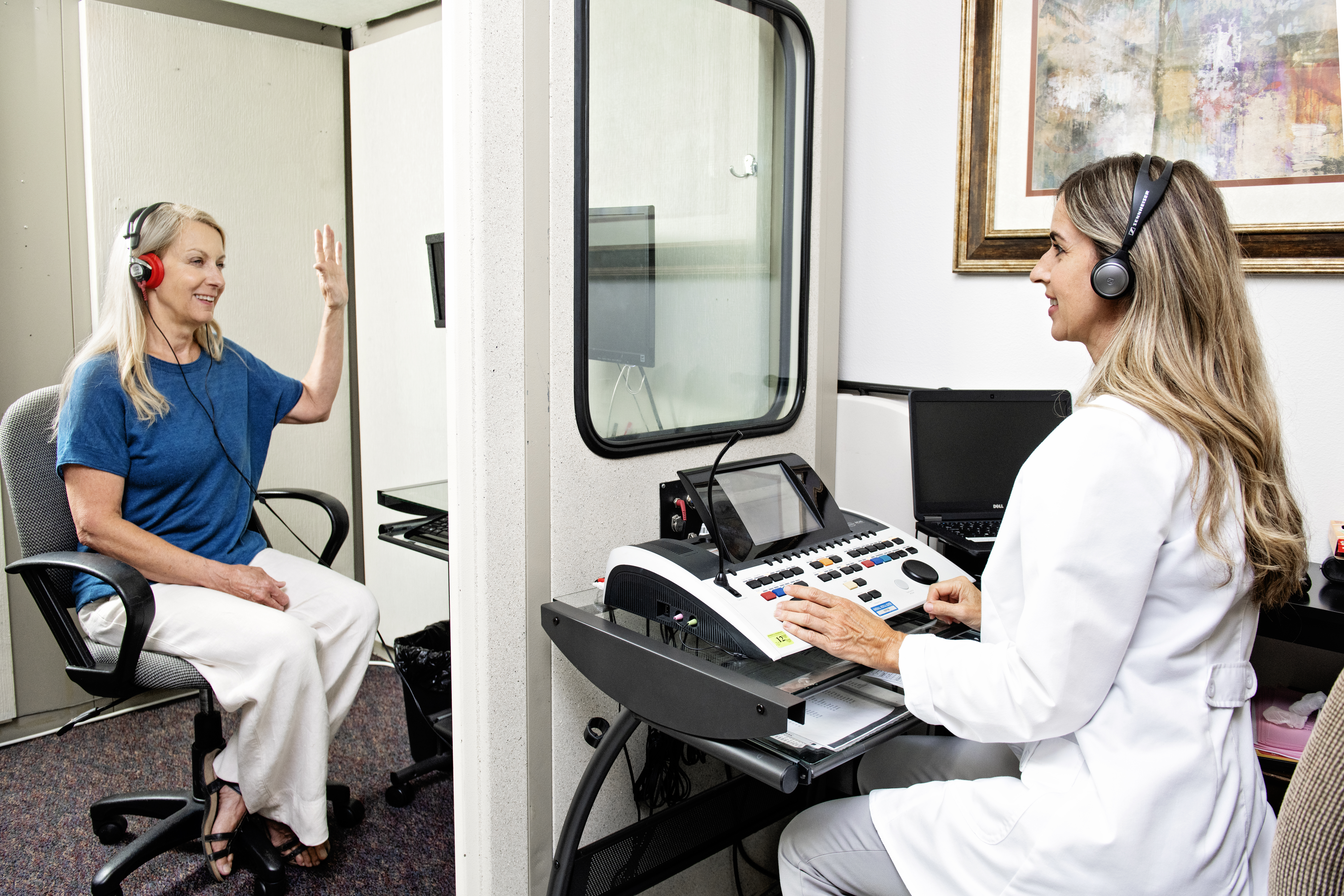 Audiologist Conducting Hearing Test