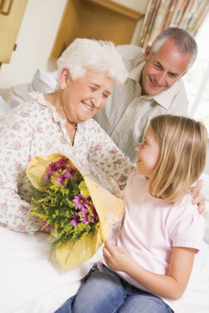 giving flowers